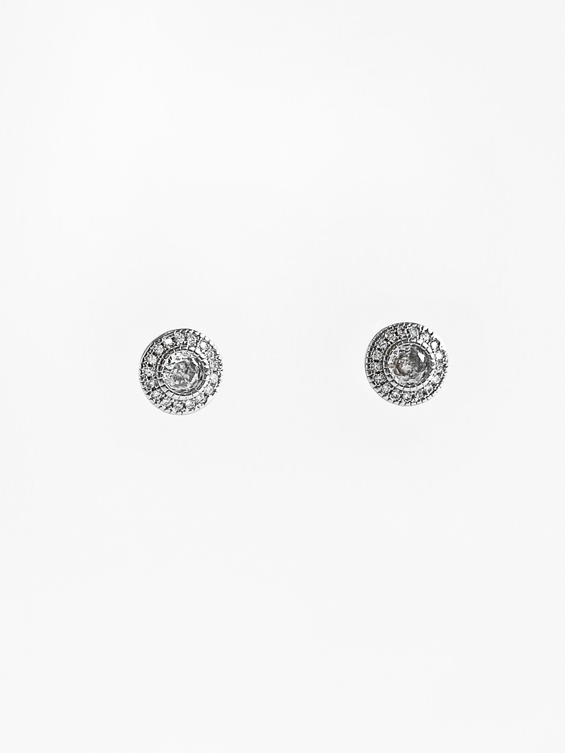 Cz Halo Round Cushion Stud Earring-230 Jewelry-Chasing Bandits-Coastal Bloom Boutique, find the trendiest versions of the popular styles and looks Located in Indialantic, FL