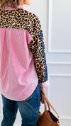 Wild Remix Button Down Top-110 Long Sleeve Tops-JODIFL-Coastal Bloom Boutique, find the trendiest versions of the popular styles and looks Located in Indialantic, FL