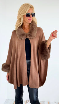 Timeless Faux Fur Coat - Mocha-160 Jackets-On Blue-Coastal Bloom Boutique, find the trendiest versions of the popular styles and looks Located in Indialantic, FL