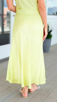 Just My Type Italian Skirt- Light Green