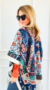 Bohemian Tapestry of Elegance Wrap-150 Cardigans/Layers-Original USA-Coastal Bloom Boutique, find the trendiest versions of the popular styles and looks Located in Indialantic, FL