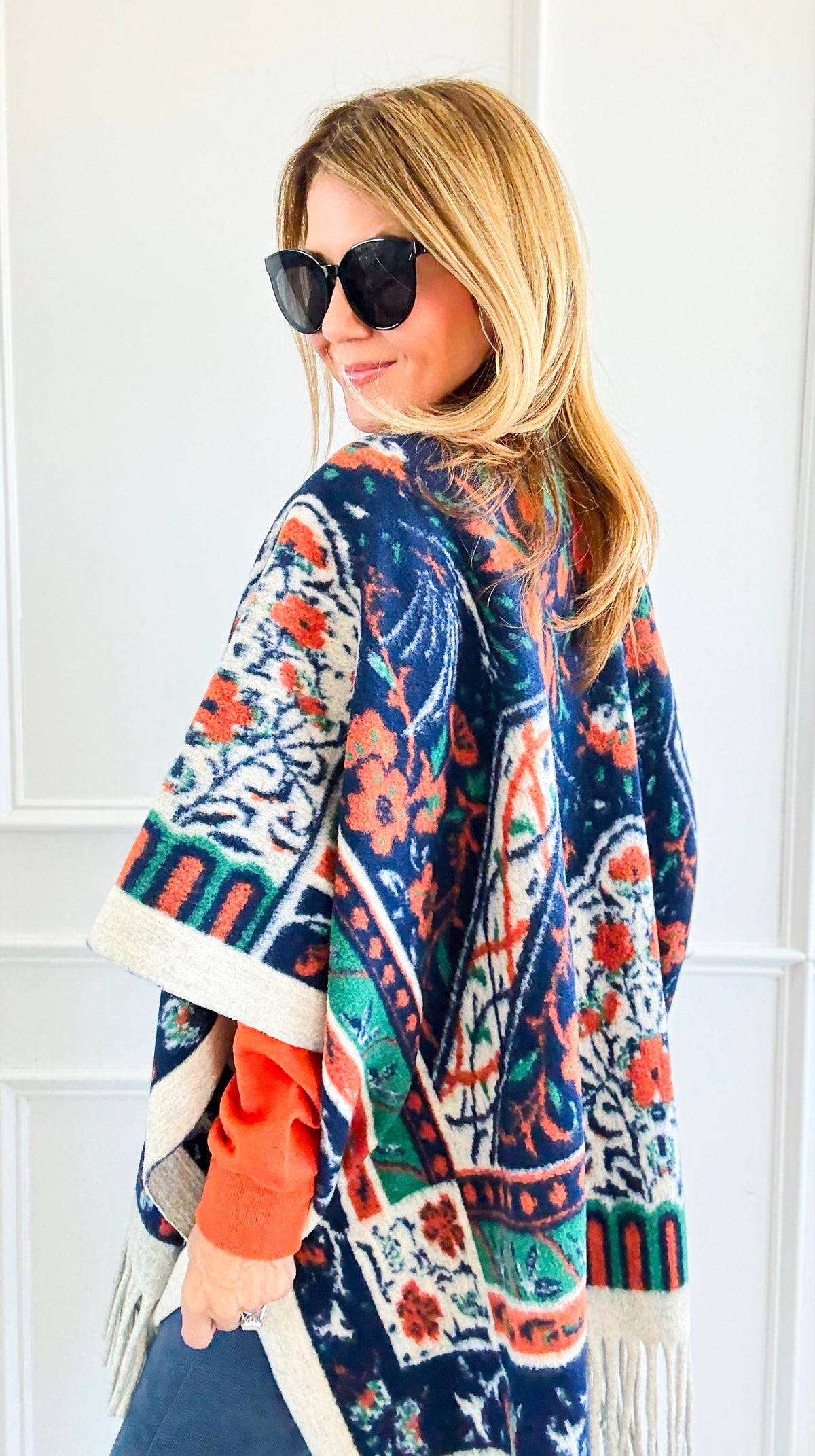 Bohemian Tapestry of Elegance Wrap-150 Cardigans/Layers-Original USA-Coastal Bloom Boutique, find the trendiest versions of the popular styles and looks Located in Indialantic, FL