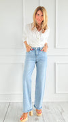 Weekend Breeze Straight Ankle Jeans-190 Denim-Mica Denim-Coastal Bloom Boutique, find the trendiest versions of the popular styles and looks Located in Indialantic, FL