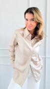 Illuminated High-Shine Blouse Top-130 Long Sleeve Tops-Dolce Cabo-Coastal Bloom Boutique, find the trendiest versions of the popular styles and looks Located in Indialantic, FL