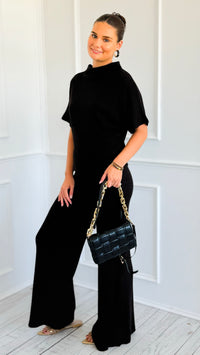 The Art of Staying In Set - Black-210 Loungewear/Sets-Zenana-Coastal Bloom Boutique, find the trendiest versions of the popular styles and looks Located in Indialantic, FL