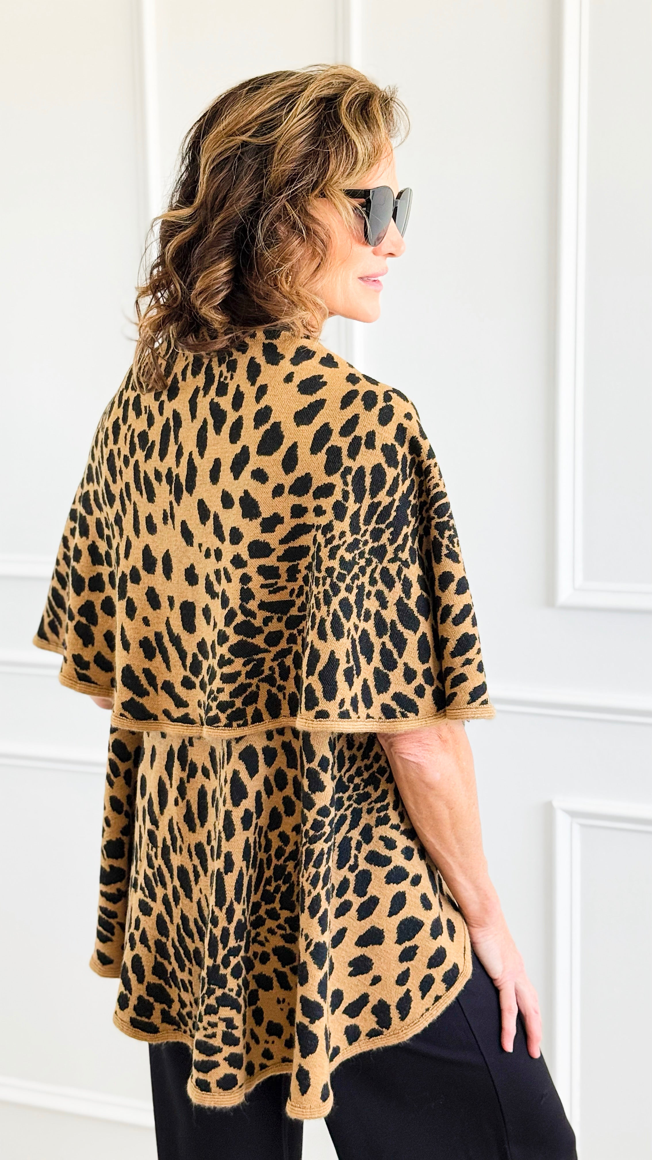 Leopard Soft Shawl Vest