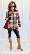 Vinework Plaid Italian Top-110 Long Sleeve Tops-TATTOO Z-Coastal Bloom Boutique, find the trendiest versions of the popular styles and looks Located in Indialantic, FL