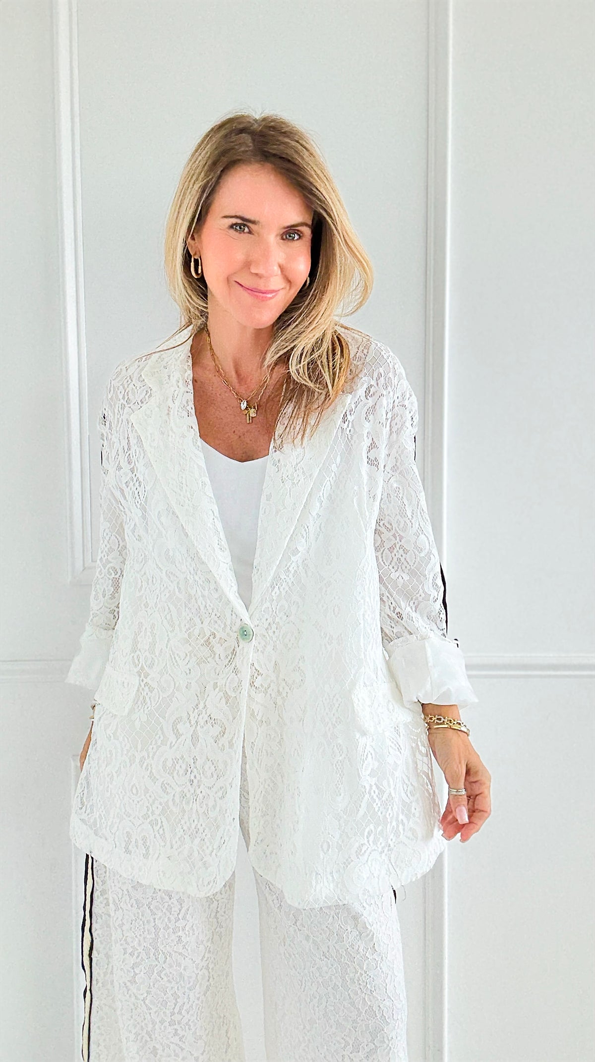 Edge & Elegance Italian Blazer-160 Jackets-TATTOO Z-Coastal Bloom Boutique, find the trendiest versions of the popular styles and looks Located in Indialantic, FL