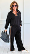 Retro Track Stripe Pant Set-210 Loungewear/Sets-JODIFL-Coastal Bloom Boutique, find the trendiest versions of the popular styles and looks Located in Indialantic, FL
