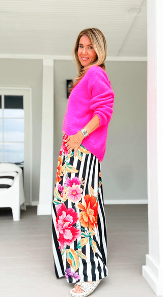 Midnight Bouquet Riviera Italian Pants