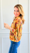 Botanical Dream Button-Up Top-130 Long Sleeve Tops-Rousseau-Coastal Bloom Boutique, find the trendiest versions of the popular styles and looks Located in Indialantic, FL