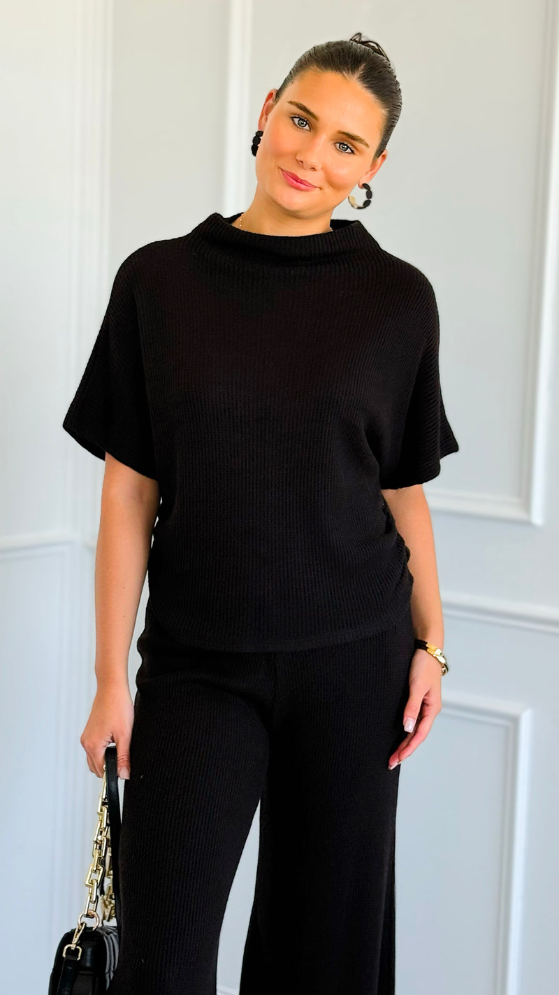 The Art of Staying In Set - Black-210 Loungewear/Sets-Zenana-Coastal Bloom Boutique, find the trendiest versions of the popular styles and looks Located in Indialantic, FL