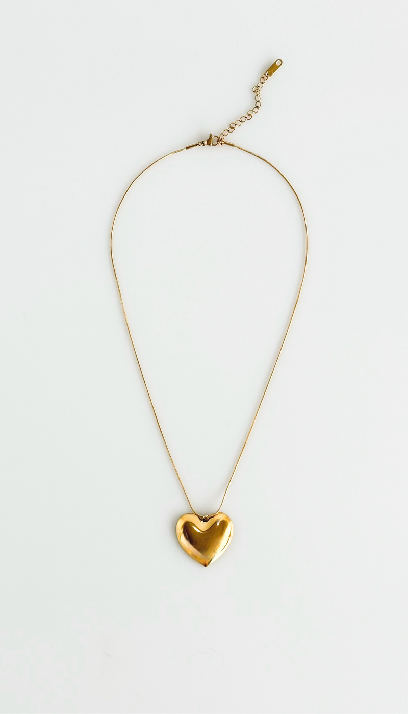 Golden Heartbeat Pendant Necklace-230 Jewelry-DARLING-Coastal Bloom Boutique, find the trendiest versions of the popular styles and looks Located in Indialantic, FL