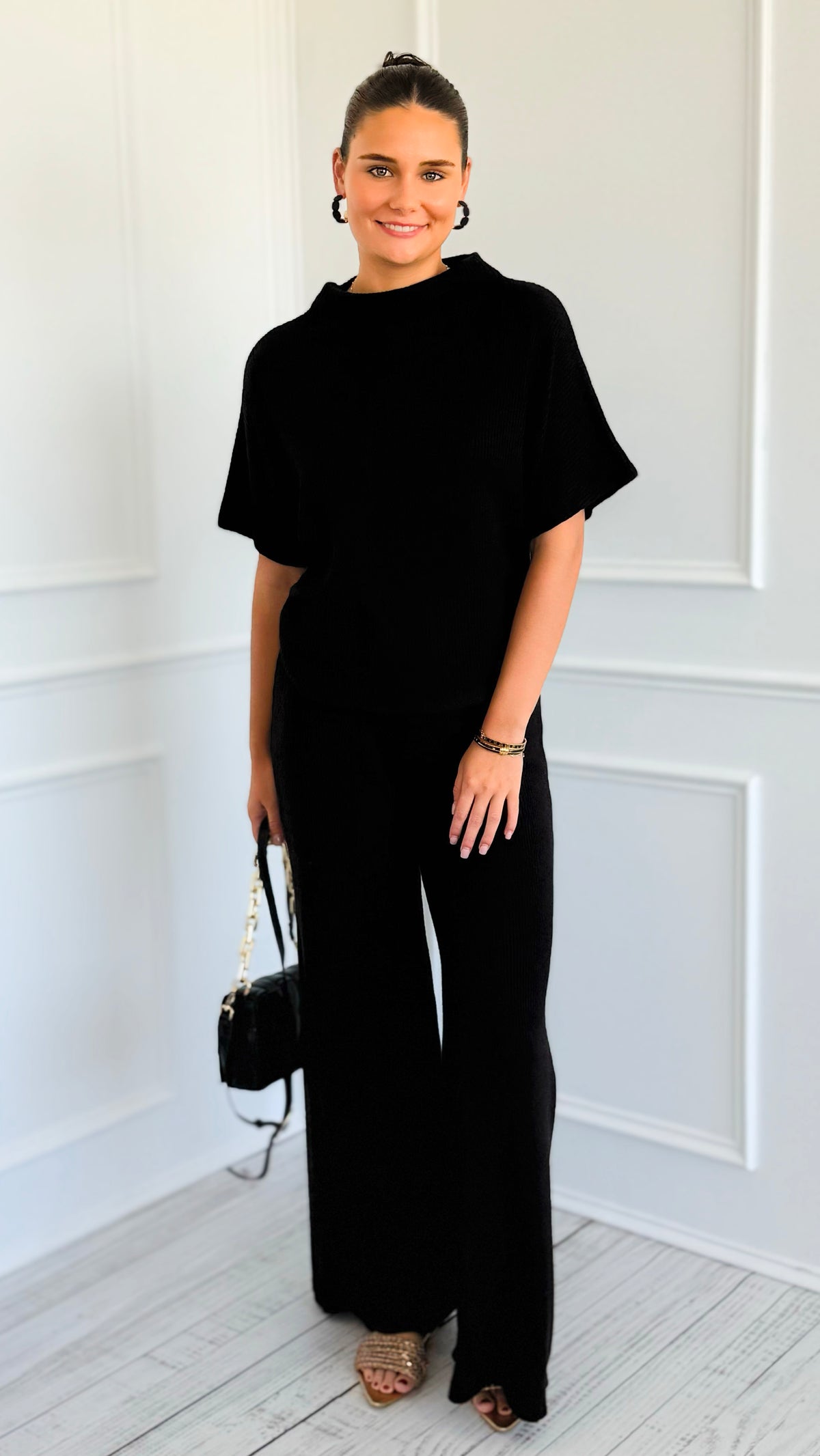 The Art of Staying In Set - Black-210 Loungewear/Sets-Zenana-Coastal Bloom Boutique, find the trendiest versions of the popular styles and looks Located in Indialantic, FL