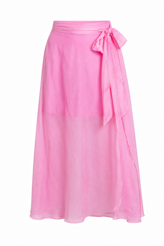 Sweet Occasion Bow Italian Skirt- Washed Pink