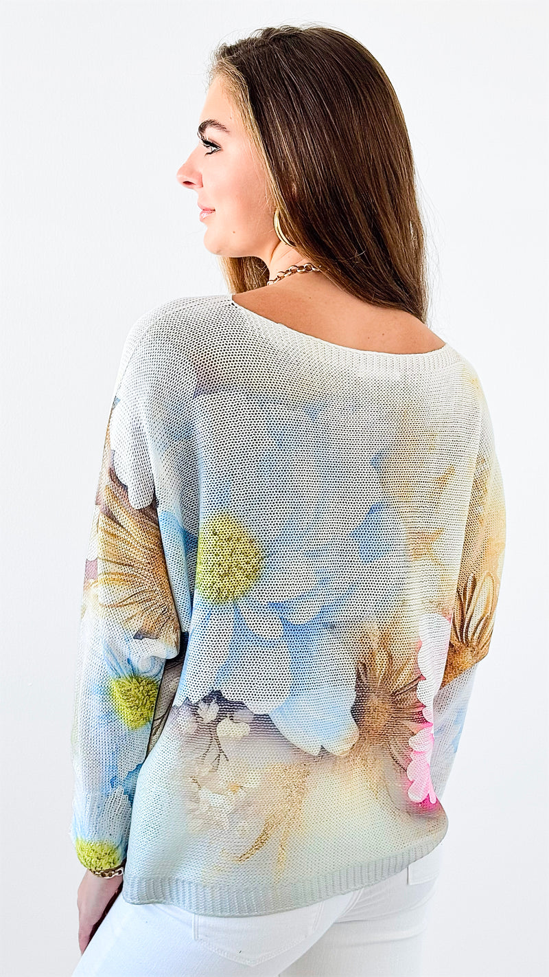 Blossom Italian St Tropez Knit-140 Sweaters-Italianissimo-Coastal Bloom Boutique, find the trendiest versions of the popular styles and looks Located in Indialantic, FL