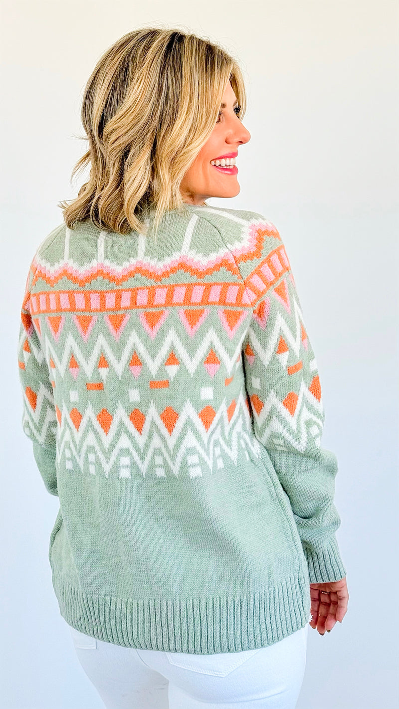 Alpine Glow Buttoned Cardigan-150 Cardigans/Layers-Rousseau-Coastal Bloom Boutique, find the trendiest versions of the popular styles and looks Located in Indialantic, FL