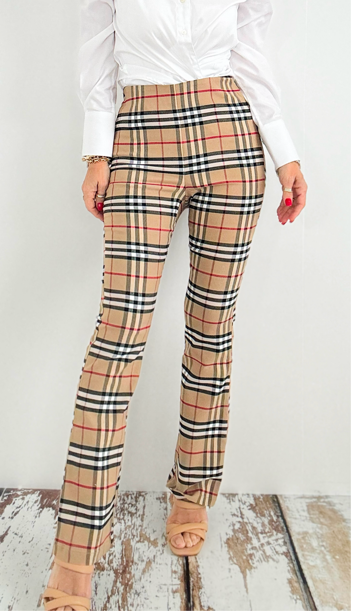 Heritage Plaid Pants - Khaki-170 Bottoms-Must Have-Coastal Bloom Boutique, find the trendiest versions of the popular styles and looks Located in Indialantic, FL