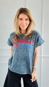 Eternal Optimist Italian Graphic Tee-110 Short Sleeve Tops-FIRSTAGE-Coastal Bloom Boutique, find the trendiest versions of the popular styles and looks Located in Indialantic, FL