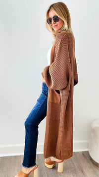 Sugar High Long Italian Cardigan- Deep Camel-150 Cardigans/Layers-Germany-Coastal Bloom Boutique, find the trendiest versions of the popular styles and looks Located in Indialantic, FL