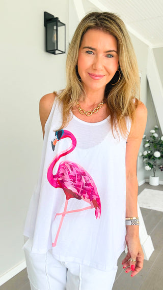 Flamingo Sleeveless Italian Tank
