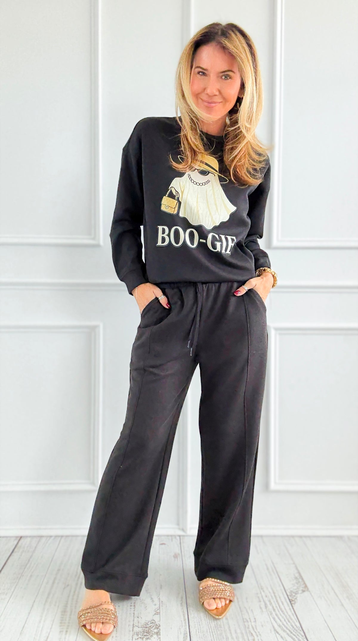 Pre Auth - All Day Comfort Scuba Elastic Waist Pant- Black-100 Pants-Zenana-Coastal Bloom Boutique, find the trendiest versions of the popular styles and looks Located in Indialantic, FL