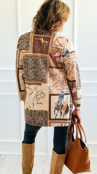 Equestrian Safari Italian Jacket-160 Jackets-VANESSA-Coastal Bloom Boutique, find the trendiest versions of the popular styles and looks Located in Indialantic, FL