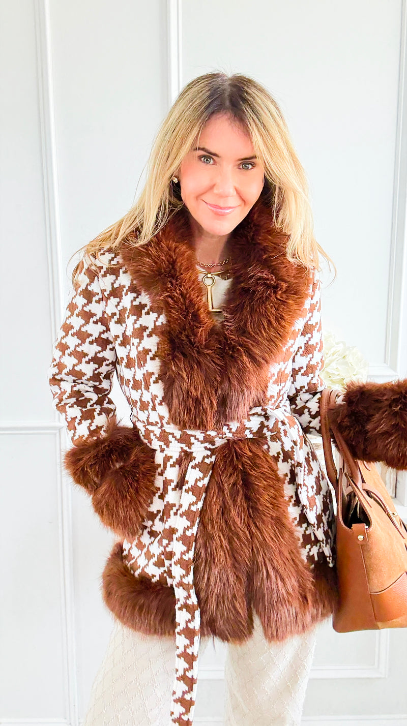 Coco Contrast Faux Fur Coat-160 Jackets-Rousseau-Coastal Bloom Boutique, find the trendiest versions of the popular styles and looks Located in Indialantic, FL