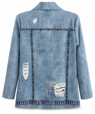 Washed Denim Statement Italian Blazer