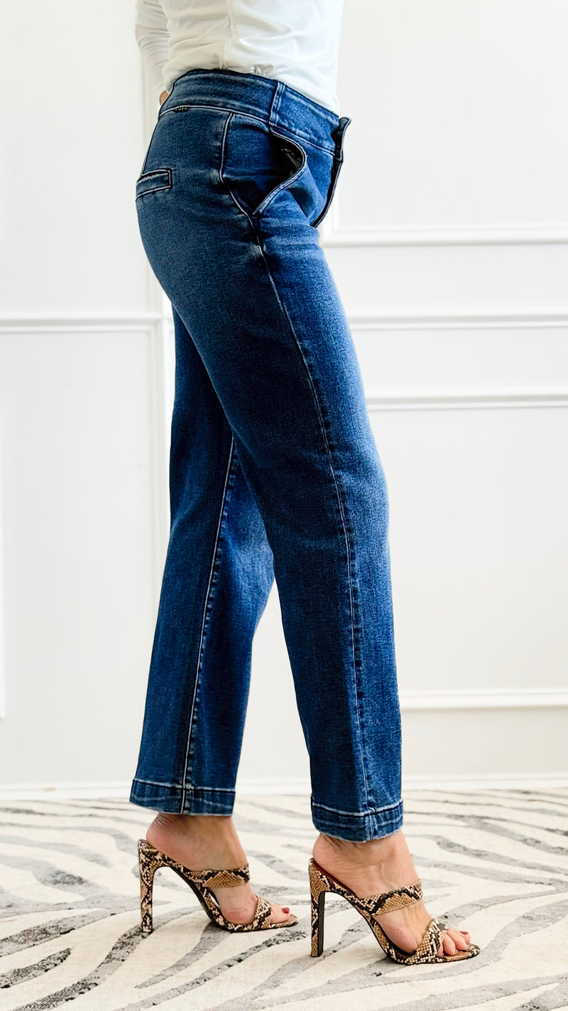 In Control Crop Bootcut Jean-190 Denim-Risen-Coastal Bloom Boutique, find the trendiest versions of the popular styles and looks Located in Indialantic, FL