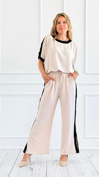 Effortless Chic Pant Set with Dolman Sleeve Top-170 Bottoms-Jodifl-Coastal Bloom Boutique, find the trendiest versions of the popular styles and looks Located in Indialantic, FL
