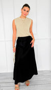 Isabella Italian Skirt- Black-170 Bottoms-SEE YOU IN ROME-Coastal Bloom Boutique, find the trendiest versions of the popular styles and looks Located in Indialantic, FL