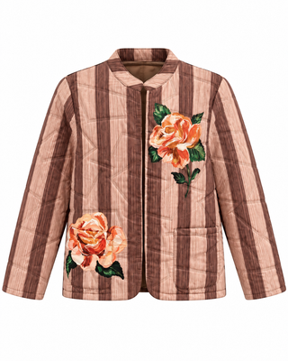 Wild Floral Quilted Italian Jacket