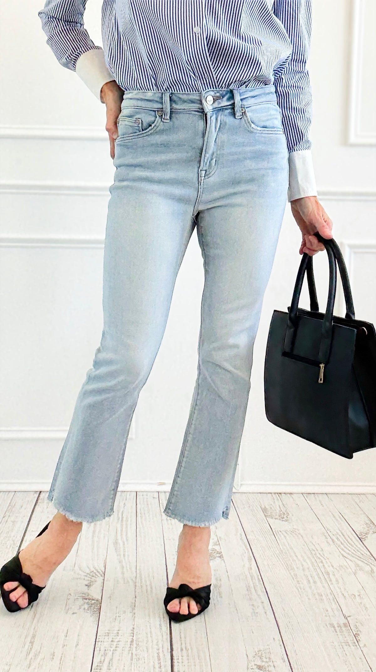 Weekend Crop Denim Pant-190 Denim-Mica Denim-Coastal Bloom Boutique, find the trendiest versions of the popular styles and looks Located in Indialantic, FL