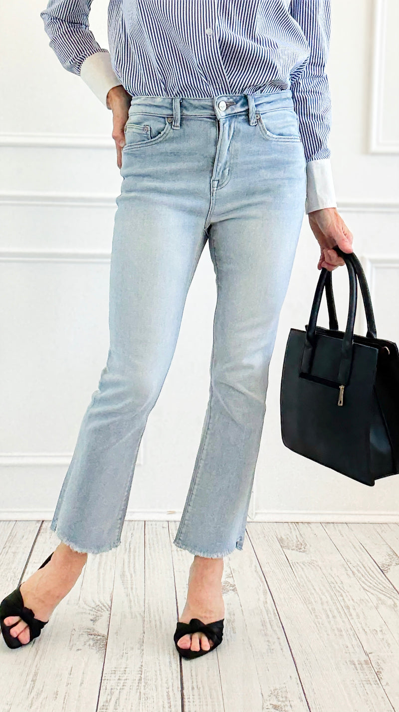 Weekend Crop Denim Pant-190 Denim-Mica Denim-Coastal Bloom Boutique, find the trendiest versions of the popular styles and looks Located in Indialantic, FL