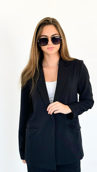 Refined Elegance Open Blazer - Black-160 Jackets-Must Have-Coastal Bloom Boutique, find the trendiest versions of the popular styles and looks Located in Indialantic, FL