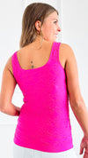 Brazilian Woven Crinkle Cami - Strong Pink-220 Intimates-VZ Group-Coastal Bloom Boutique, find the trendiest versions of the popular styles and looks Located in Indialantic, FL