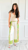 Border Bloom Italian Pants-100 Pants-K2-Coastal Bloom Boutique, find the trendiest versions of the popular styles and looks Located in Indialantic, FL