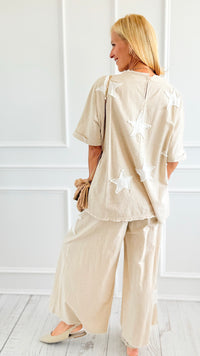 Starlit Comfort Relaxed Set-210 Loungewear/Sets-Blue Velvet-Coastal Bloom Boutique, find the trendiest versions of the popular styles and looks Located in Indialantic, FL