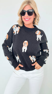 Playful Pals Knit Sweater-110 Short Sleeve Tops-THML-Coastal Bloom Boutique, find the trendiest versions of the popular styles and looks Located in Indialantic, FL