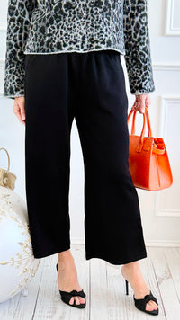 Luxe Ease Modal Crop Pant - Black-100 Pants-spin usa-Coastal Bloom Boutique, find the trendiest versions of the popular styles and looks Located in Indialantic, FL