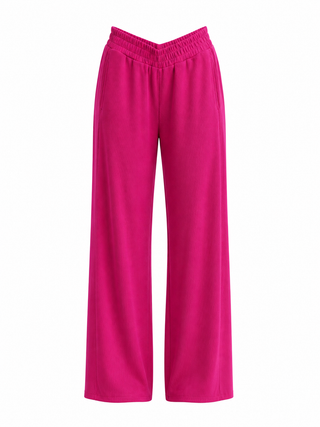 Essential Soft Rib Lounge Pants - Plum Pink
