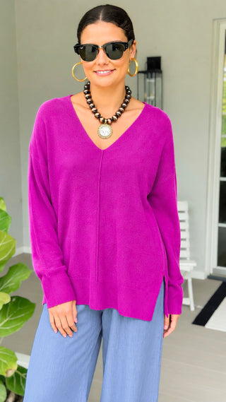 A Burst of Everyday Radiance Sweater - Lt. Plum