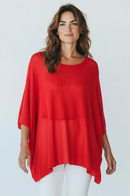 Ease Move Italian Top- Red-110 Short Sleeve Tops-Aute-Coastal Bloom Boutique, find the trendiest versions of the popular styles and looks Located in Indialantic, FL