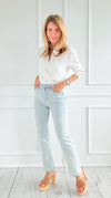 Cool Confidence Crop Straight Leg Jeans-190 Denim-Mica Denim-Coastal Bloom Boutique, find the trendiest versions of the popular styles and looks Located in Indialantic, FL