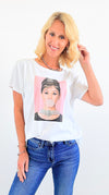 Breakfast Girl Italian Tee- Pink-100 Sleeveless Tops-Italianissimo-Coastal Bloom Boutique, find the trendiest versions of the popular styles and looks Located in Indialantic, FL