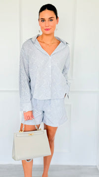 Diamond Spark Striped Lounge Set-210 Loungewear/Sets-Hesperus-Coastal Bloom Boutique, find the trendiest versions of the popular styles and looks Located in Indialantic, FL