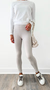 Butter Soft Basic Full Length Leggings - Chrome-210 Loungewear/Sets-Rae Mode-Coastal Bloom Boutique, find the trendiest versions of the popular styles and looks Located in Indialantic, FL