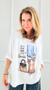 Sparkle Italian T- Shirt-t-shirt-Italianissimo-Coastal Bloom Boutique, find the trendiest versions of the popular styles and looks Located in Indialantic, FL