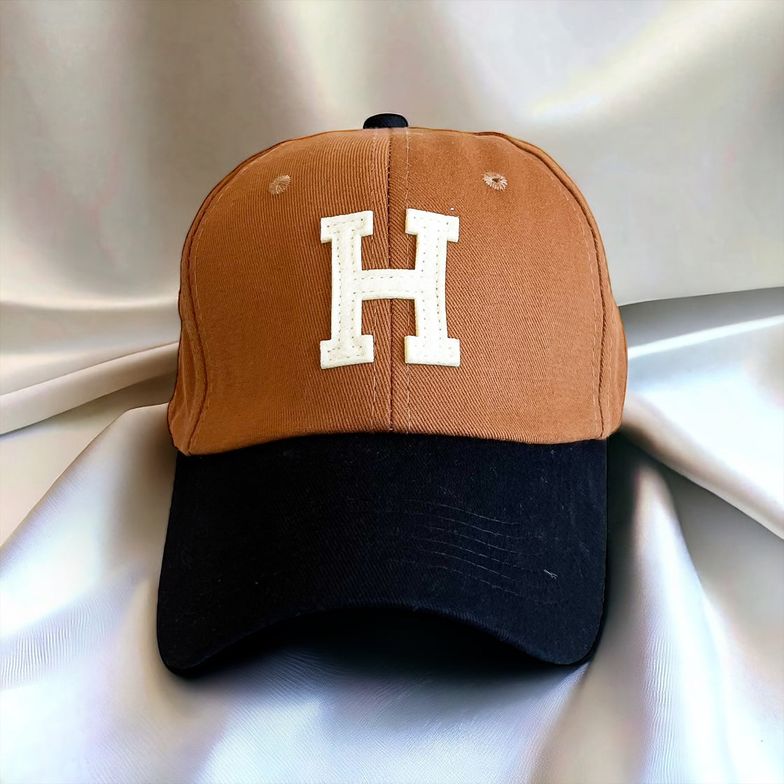 H Letter Baseball Snapback Cap - Khaki-260 Other Accessories-CBALY-Coastal Bloom Boutique, find the trendiest versions of the popular styles and looks Located in Indialantic, FL